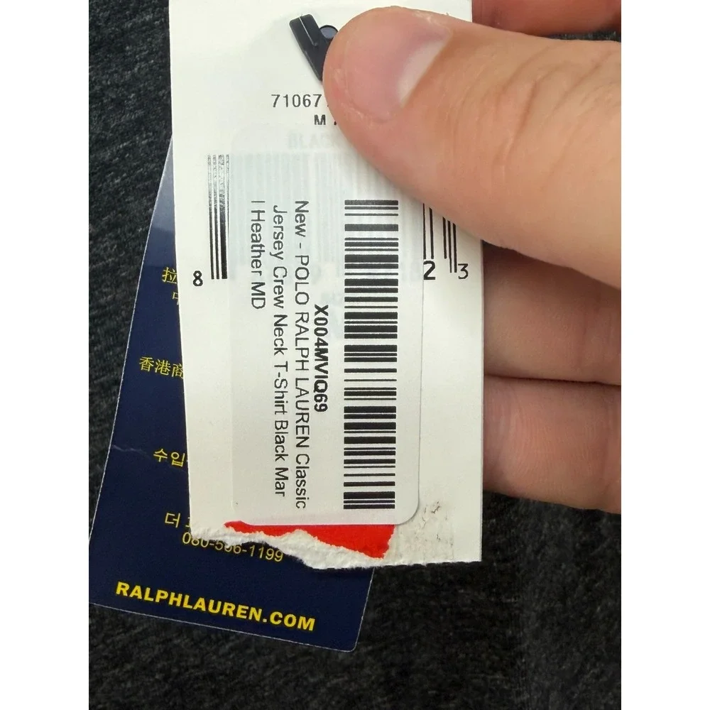 New Polo‎ Ralph Lauren Men Crew Neck T-Shirt Gray Medium
